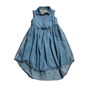 Chic Blue Sleeveless Kids Dress